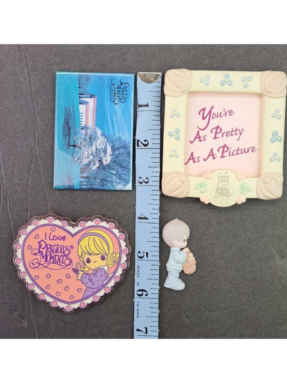Vintage Precious Moments Magnets Lot Of 4 Photo Frame Chapel Collector's Club - Picture 8 of 8